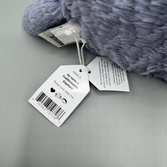 Jellycat Fuddlewuddle Elephant 9" Periwinkle Blue New Tags Authentic US Seller - Picture 7 of 8